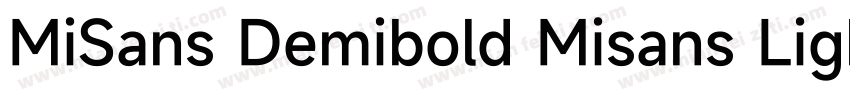 MiSans Demibold Misans Light字体转换